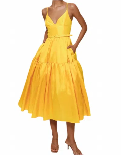 Hutch Atherton Midi Dress In Daffodil In Multi