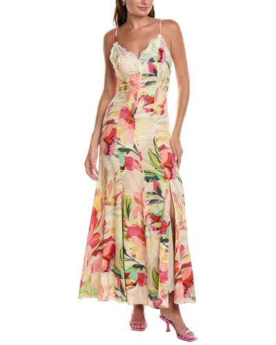 Hutch Baldwin Linen-blend Gown In Multi