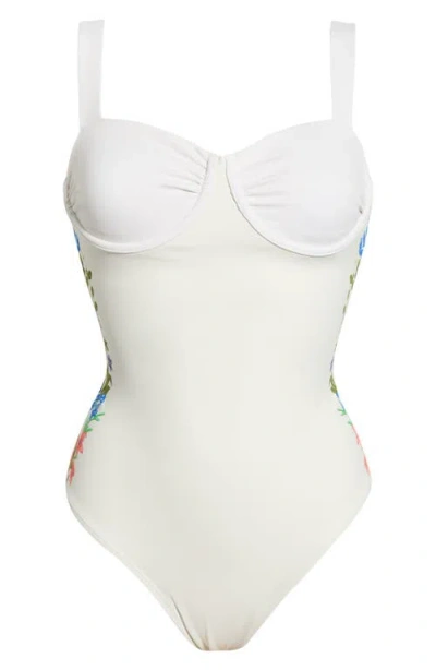 Hutch Barrett Underwire One-piece Swimsuit In White