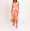 Hutch Biscayne Dress In Coral Multi In Multi