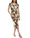 Hutch Floral Mesh Cover-up Midi Dress In Black
