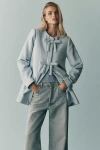 Hutch Bow-front Coat Jacket In Blue