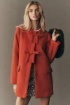 Hutch Bow-front Coat Jacket In Red