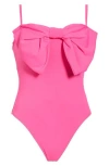 Hutch Bow One-piece Swimsuit In Pink