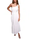 Hutch Braylan Linen-blend Maxi Dress In White