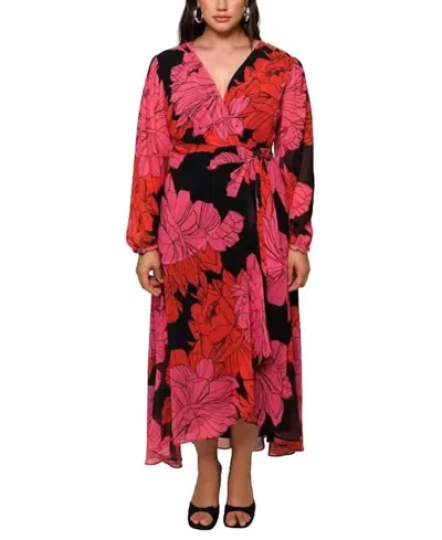 Hutch Bridge Dress In Pink Blooming Florals