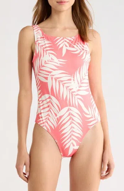 Hutch Buckle Back One-piece Swimsuit In Pink