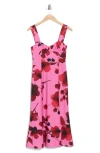 Hutch Bustier Midi Dress In Pink