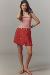 Hutch Button-front Mini Skirt