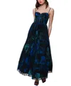 Hutch Tiered Bustier Dress In Dark Blue Contrast Floral