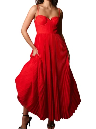 Hutch Carley Maxi Dress In Red