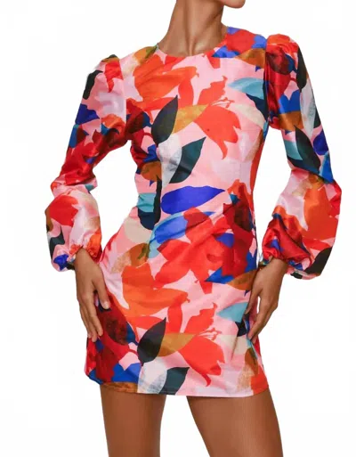 Hutch Carolyn Mini Dress In Coral Papier Mache