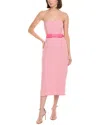 Hutch Carter Midi Dress In Pink