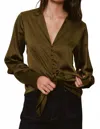 Hutch Carys Top In Lush Olive In Green