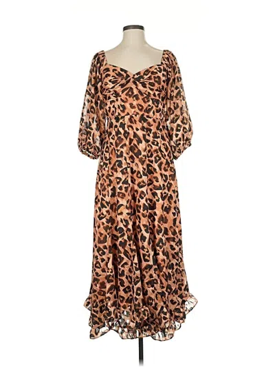 Pre-owned Hutch Casual Dress In Brown