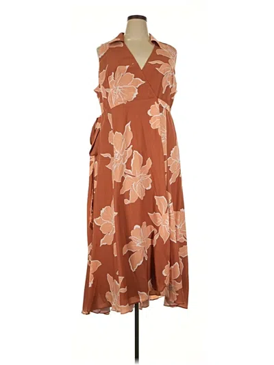 Pre-owned Hutch Casual Dress In Brown