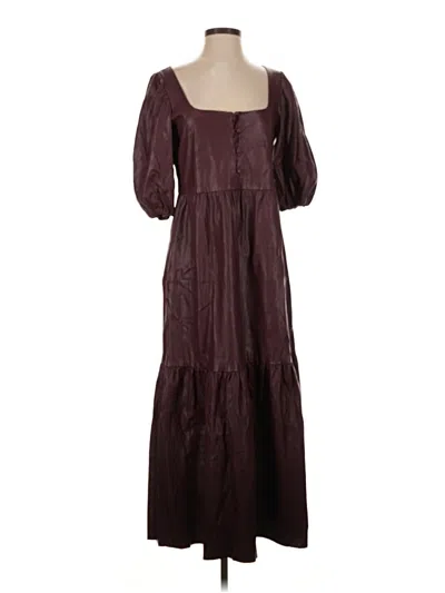 Pre-owned Hutch Casual Dress In Burgundy