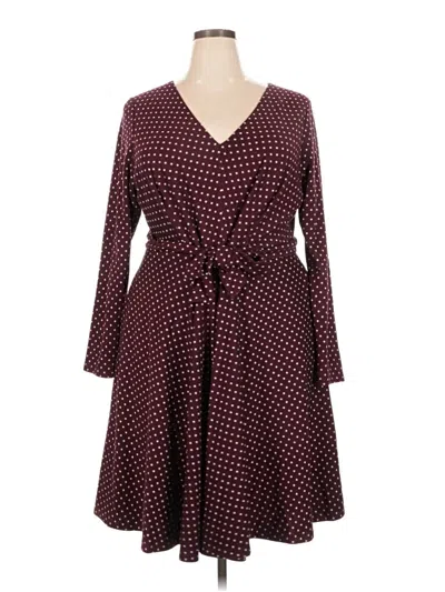 Pre-owned Hutch Casual Dress In Burgundy