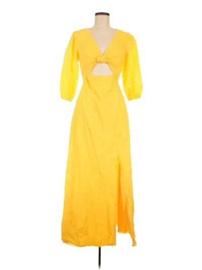 Pre-owned Hutch Casual Dress In Yellow