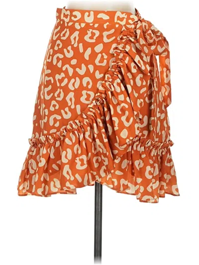 Pre-owned Hutch Casual Skirt In Orange