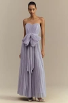 Hutch Cataline Sweetheart Strapless Maxi Dress In Purple