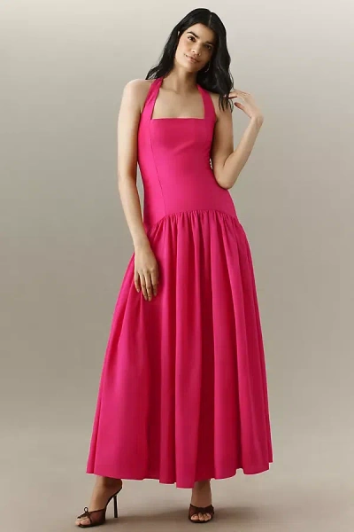 Hutch Chandler Drop-waist Maxi Dress In Pink