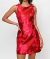 Hutch Chesca Dress In Red Spacious Roses In Multi