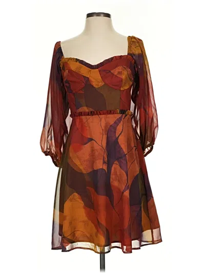 Pre-owned Hutch Cocktail Dress In Brown