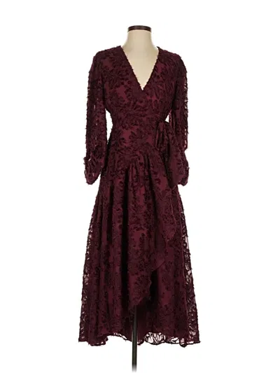 Pre-owned Hutch Cocktail Dress In Burgundy