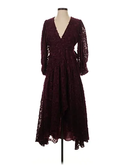 Pre-owned Hutch Cocktail Dress In Burgundy