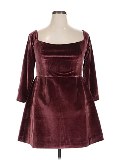 Pre-owned Hutch Cocktail Dress In Burgundy