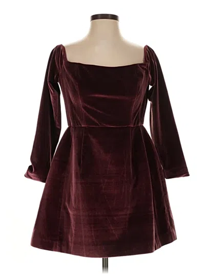 Pre-owned Hutch Cocktail Dress In Burgundy
