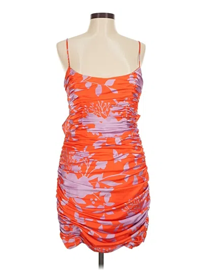 Hutch Reggy Mini Dress In Orange In Animal Print