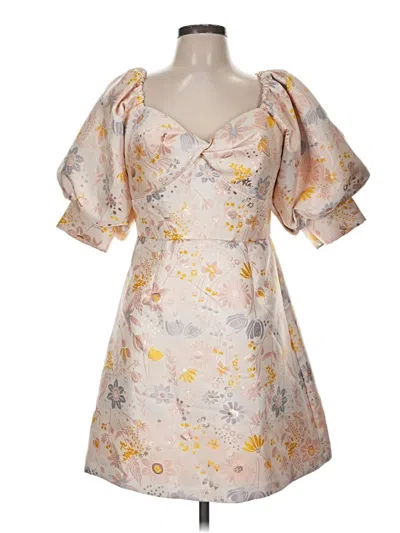 Pre-owned Hutch Cocktail Dress In Tan