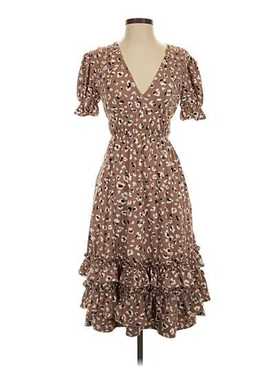 Hutch Cocktail Dress In Brown