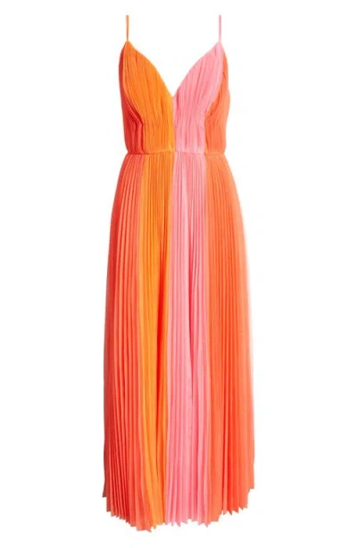 HUTCH HUTCH COLORBLOCK PLEATED TULLE GOWN