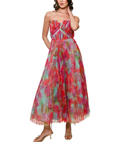 HUTCH CORENE FLORAL TULLE GOWN