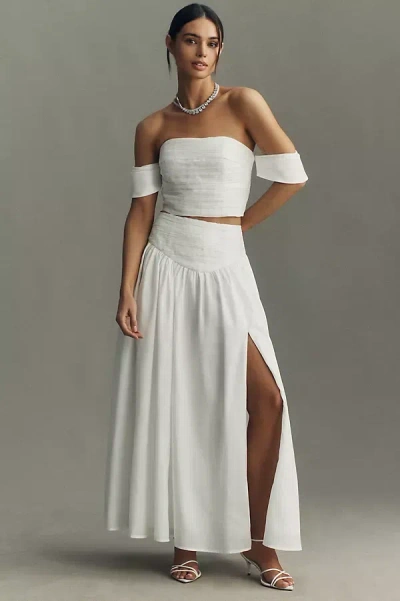 Hutch Corset Top And Skirt Set In White