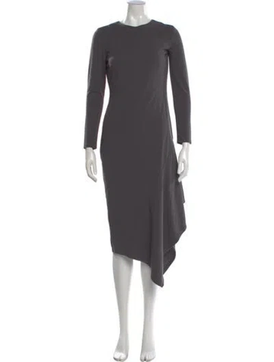Pre-owned Hutch Crew Neck Midi Length Dress W/ Tags In Gray