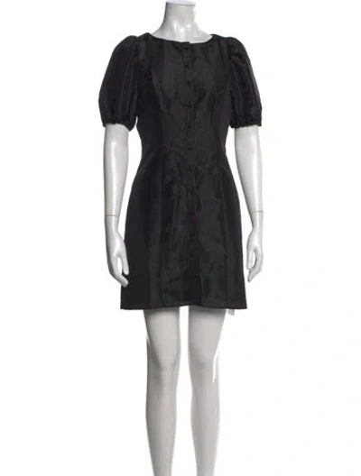 Pre-owned Hutch Crew Neck Mini Dress In Black