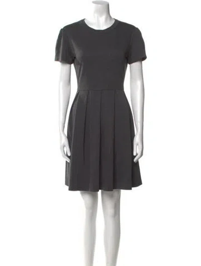 Pre-owned Hutch Crew Neck Mini Dress In Gray