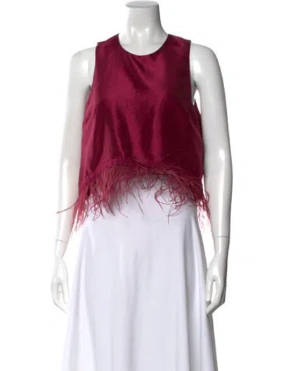 Pre-owned Hutch Crew Neck Sleeveless Top In Pink