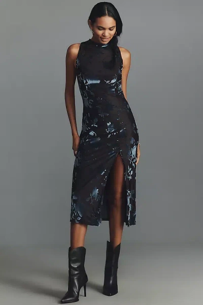Hutch Darby Floral Jacquard Midi Dress In Multi
