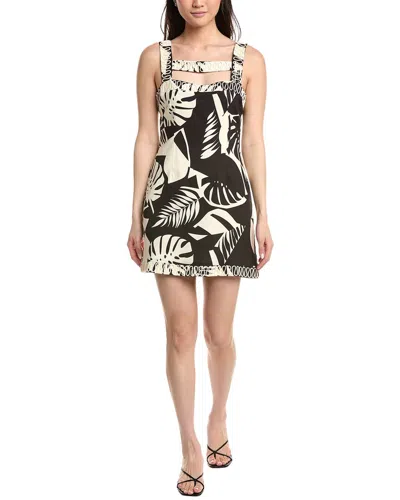 Hutch Dawnings Linen-blend Dress In Black