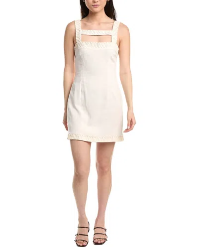 Hutch Dawnings Linen-blend Dress In Neutral