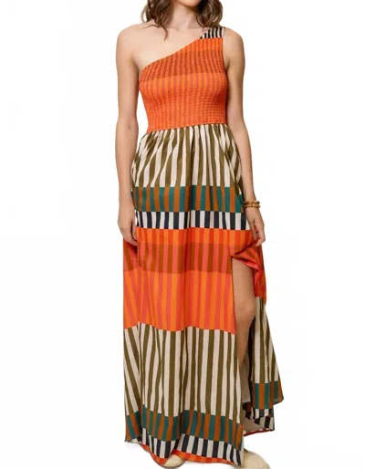 Hutch Destin Maxi Dress In Varigated Stripe In Multi
