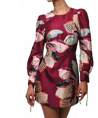 Hutch Deva Jungle Floral Dress In Plum