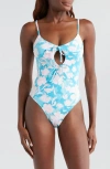Hutch Double Tie One-piece Swimsuit In Vintage Floral