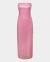 Hutch Elena Strapless Sequin Column Maxi Dress In Pink