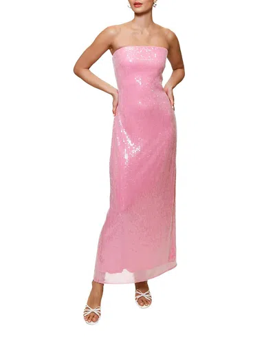 HUTCH ELENA STRAPLESS SEQUIN DRESS